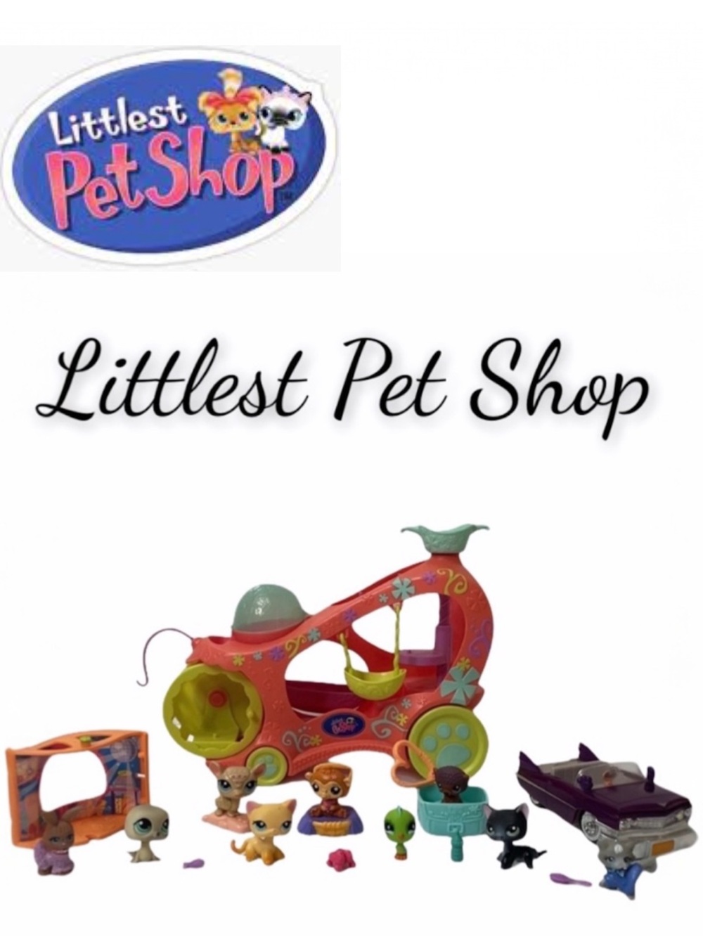 Littlest Pet Shop Vintage Toys Y2K 2000s Collectible Miniatures Cat Bunny Monkey